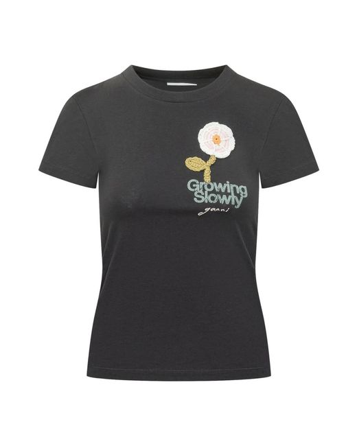 Ganni Black T-Shirts