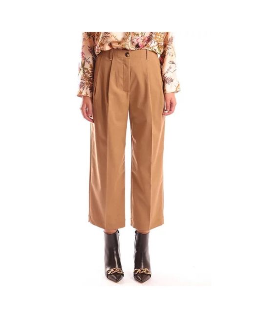 Momoní Brown Cropped Trousers