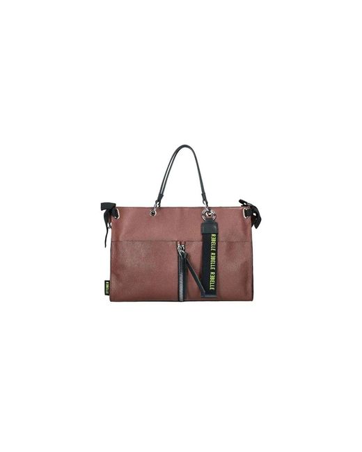 Rebelle Brown Lederhandtasche Teti Braun Reißverschluss