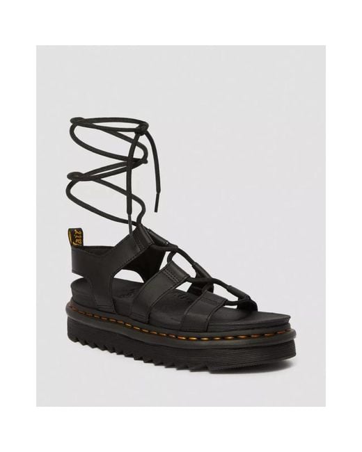 Dr. Martens Black Flat Sandals