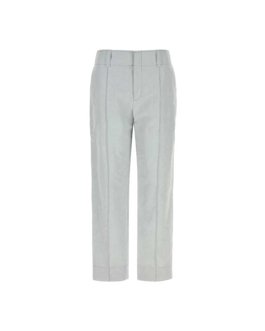 Chloé Gray Straight Trousers