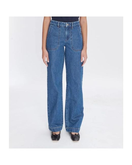 Straight Jeans A.P.C. de color Blue