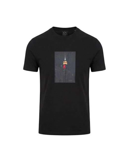 ARMANI EXCHANGE Black T-Shirts for men