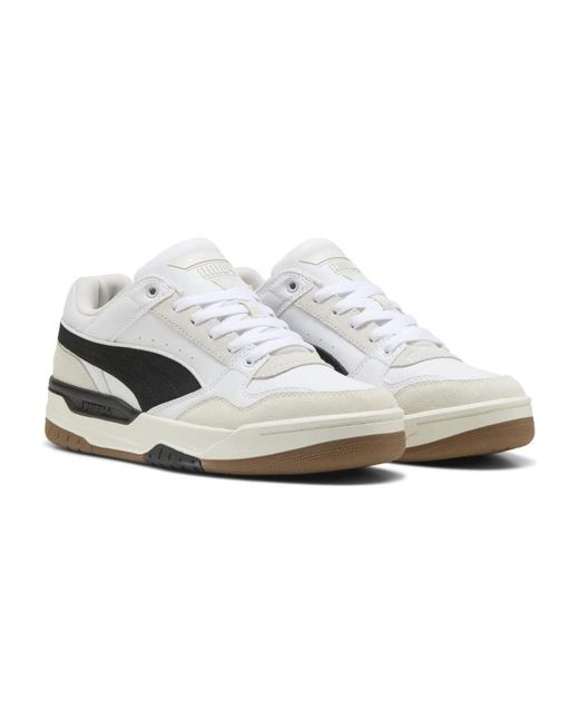 PUMA White Rebound Retro Sneaker