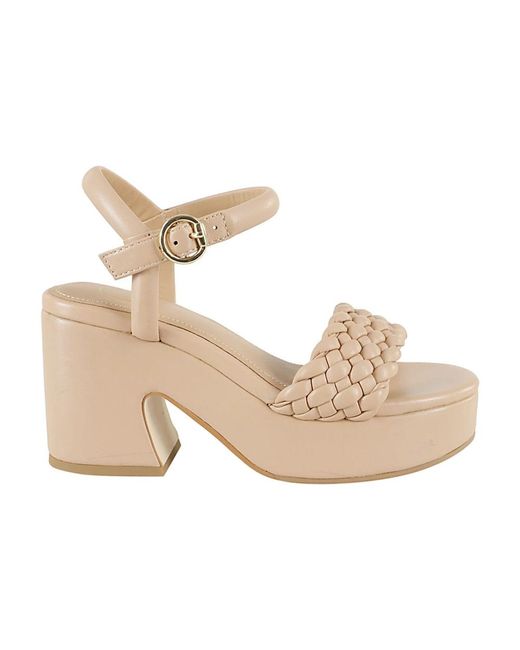 Ash Natural Oak Open Toe Heeled Sandals