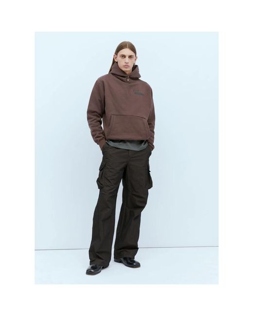 Ice & Techno Brown Hoodies for men