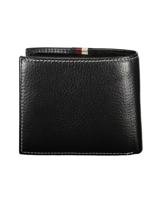 Tommy Hilfiger Schwarzes Leder Herren Geldbörse in Black für Herren