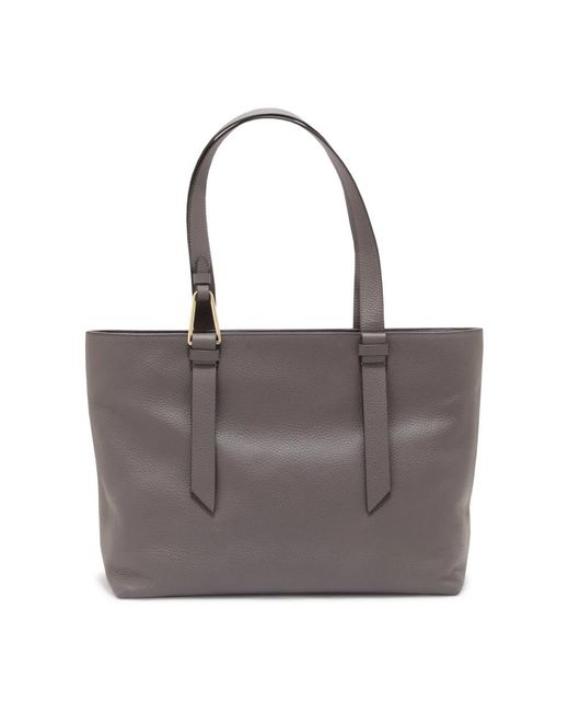 Coccinelle Gray Malory Große Schultertasche Aus Leder