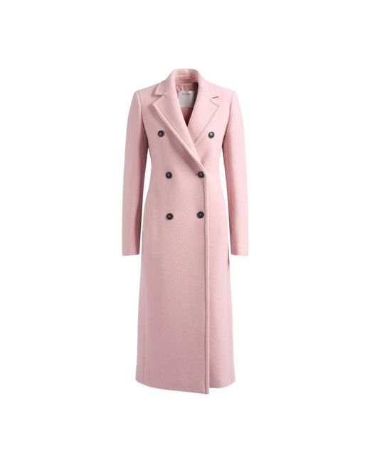 Sportmax Pink Double-Breasted Coats
