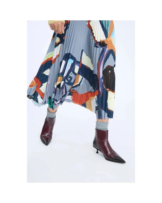 Munthe Blue Midi Skirts