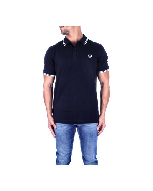 Fred Perry Blue Polo Shirts for men