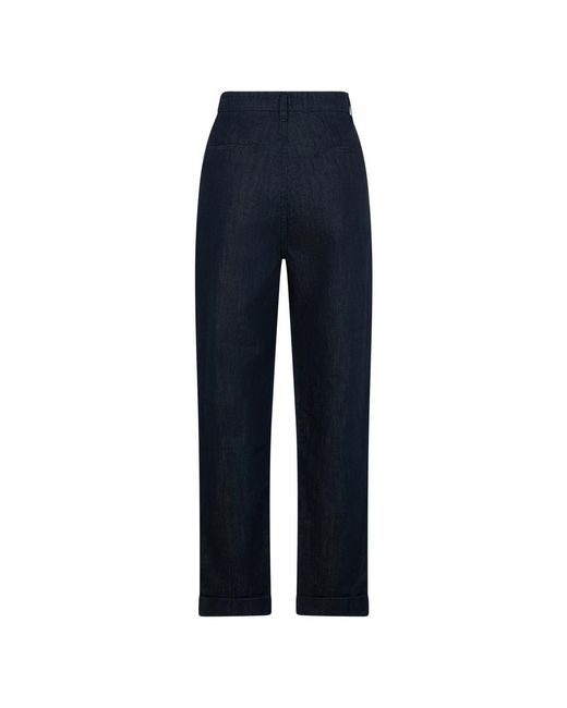 Moorer Cropped Denim Broek in het Blue