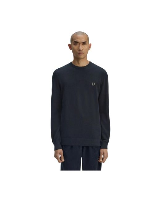 Fred Perry Blue Round-Neck Knitwear for men