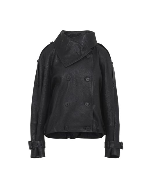 Leather Jackets Acne de color Black