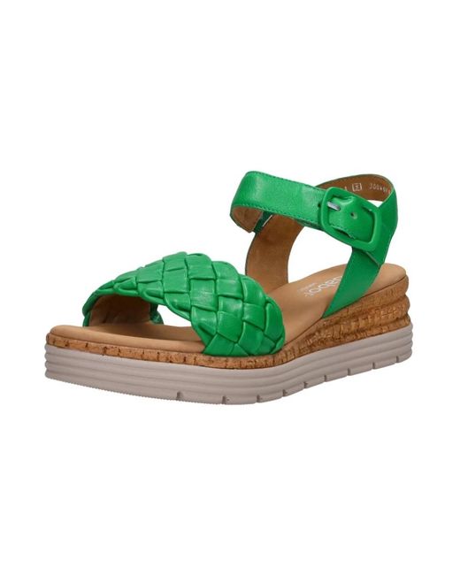 Gabor Schoenen ,Groen ,Sandalen Plat in het Green