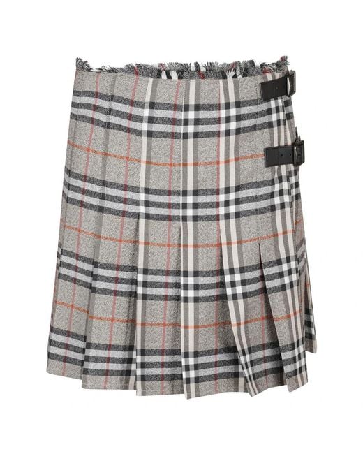 Burberry Gray Short Skirts