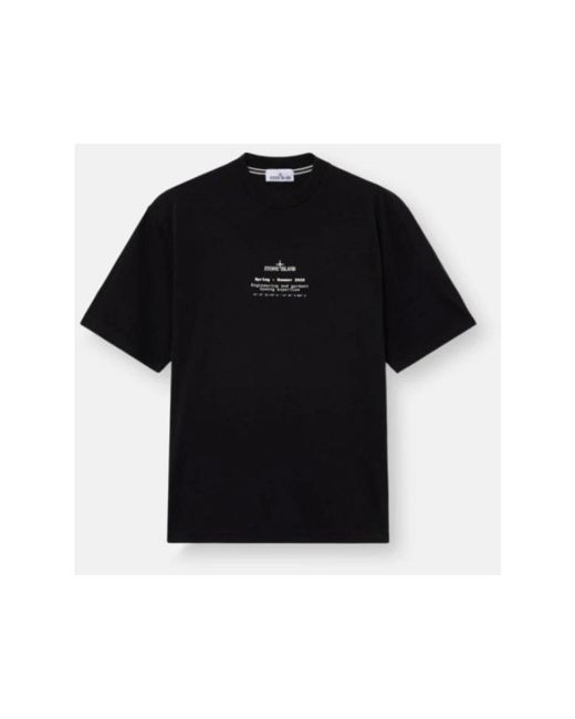 T-Shirts Stone Island de hombre de color Black