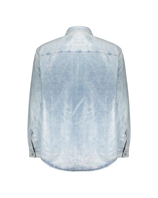 DIESEL Blue Denim Shirts for men