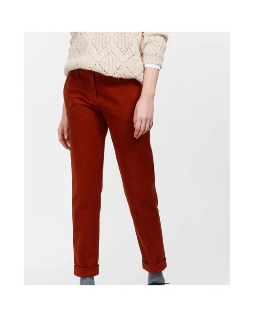 Aspesi Red Cropped Trousers