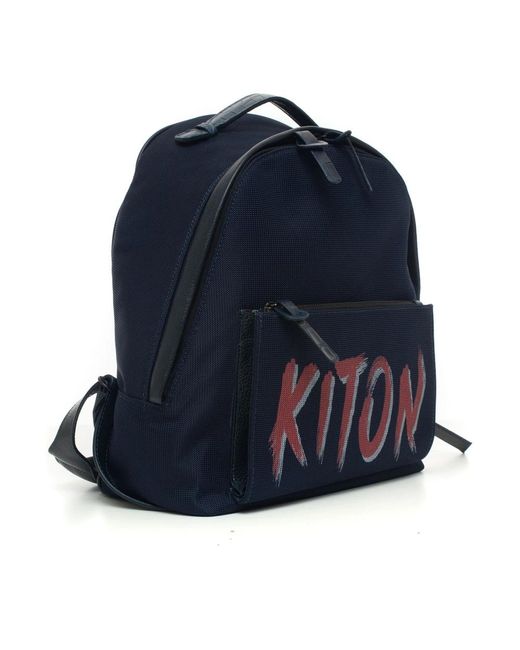 Kiton Blue Backpacks for men
