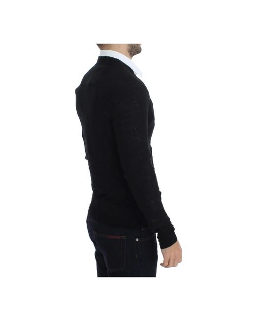 CoSTUME NATIONAL Black Fine Wool Button Cardigan für Herren