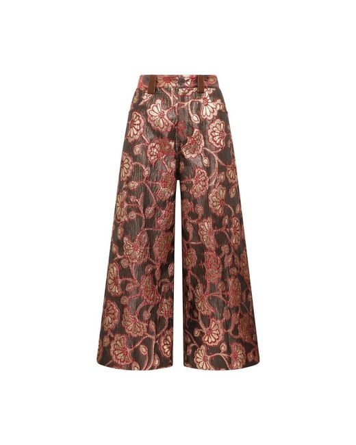 Maliparmi Gilded Garden Trouser in het Brown