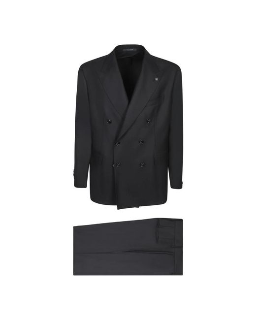 Tagliatore Kostuums ,Zwart ,Wol New York Double-Breasted Pak in het Black voor heren