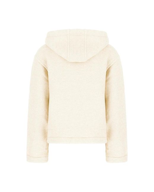 Max Mara Hoodies & Sweatvesten ,Katoen Stijlvolle Sweatshirt Voor Vrouwen in het White