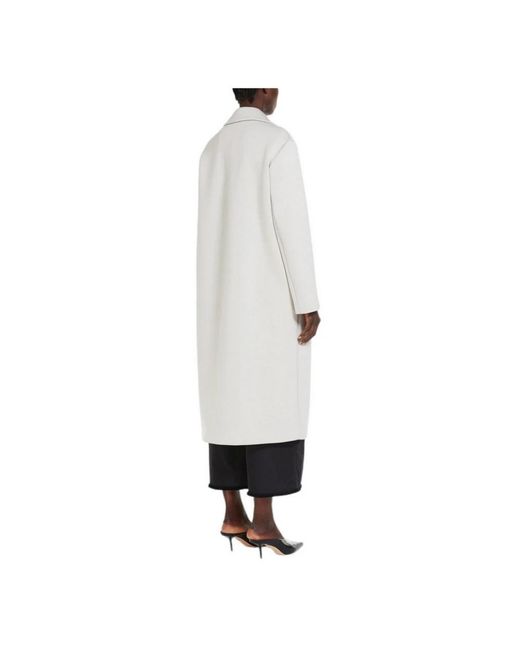 Max Mara Studio White Single-Breasted Coats