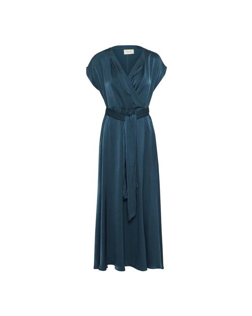 Cream Blue Maxi Dresses