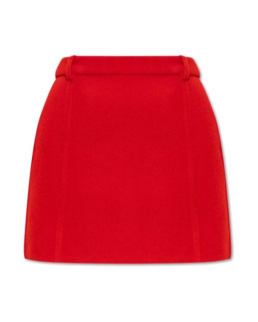 Jil Sander Short Skirts in het Red