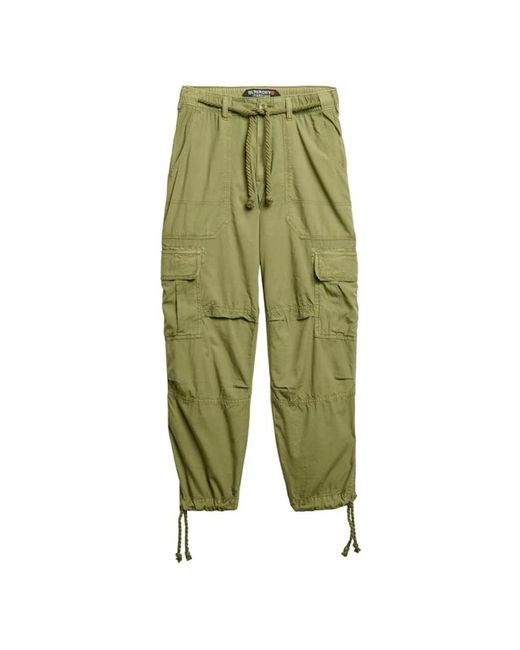 Superdry Lichtgewicht Strandladingbroek in het Green