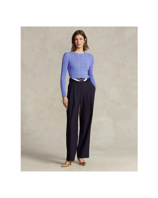 Round-Neck Knitwear Polo Ralph Lauren en coloris Blue