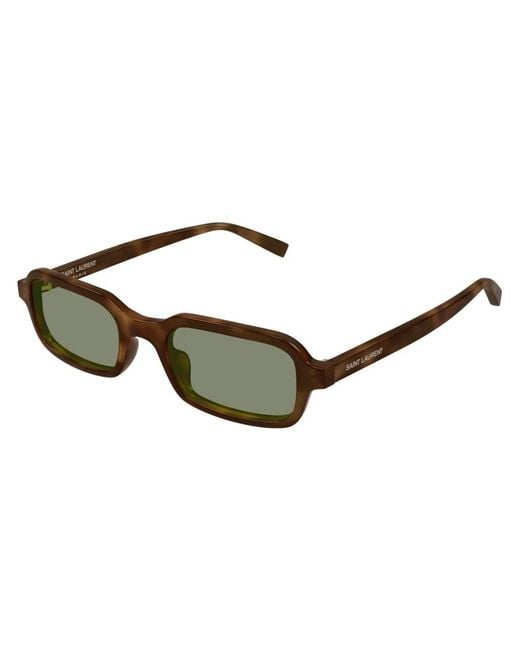 Saint Laurent Multicolor Sl Logo Rectangular Sunglasses