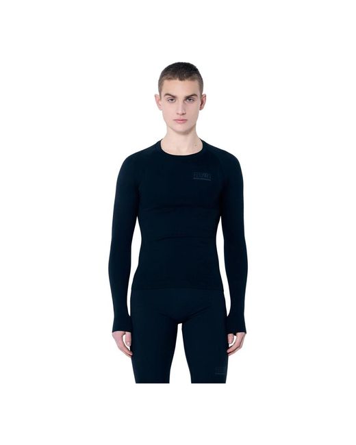 MM6 by Maison Margiela Blue Long Sleeve T-Shirts for men