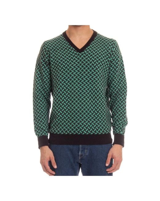 Drumohr Kaschmirpullover mit keks-muster in Green für Herren