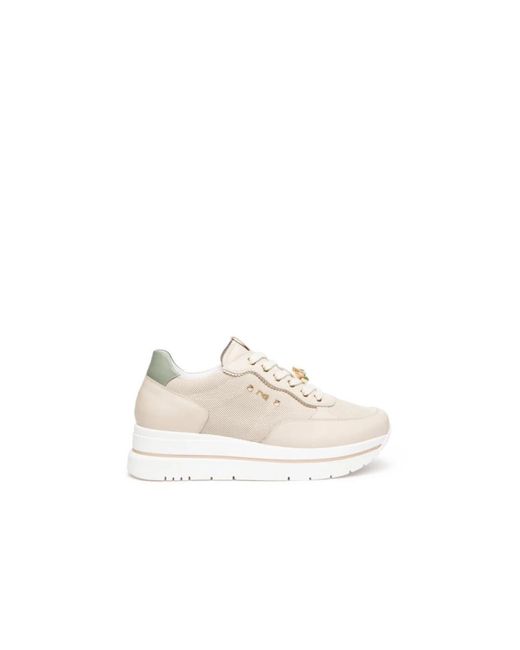 Nero Giardini White Side-Zip Leder-Sneaker