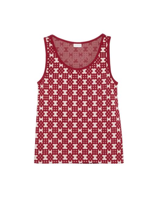 Dries Van Noten Red Sleeveless Tops for men
