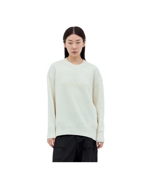 Round-Neck Knitwear Moncler de color Gray