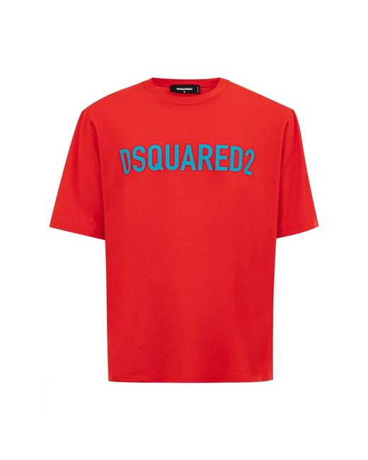 DSquared² Rotes oversize t-shirt dsqua2 in Red für Herren