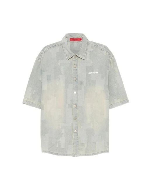 Acupuncture Gray Denim Shirts for men
