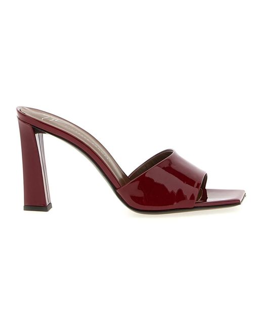 Heeled Mules Giuseppe Zanotti de color Red