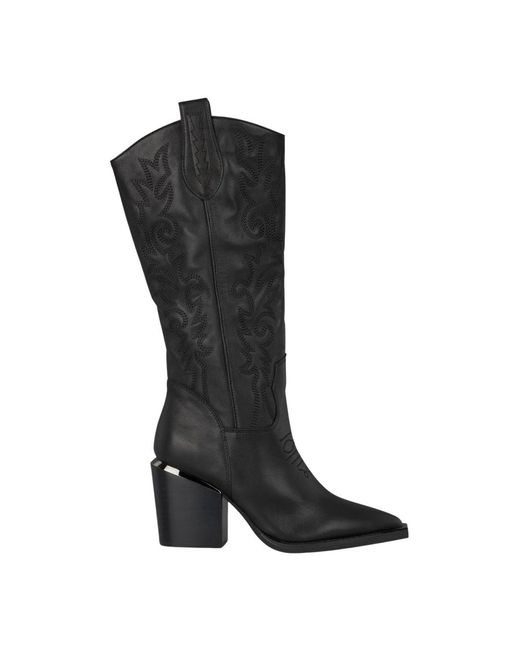 Alma En Pena. Black Cowboy & Biker Boots