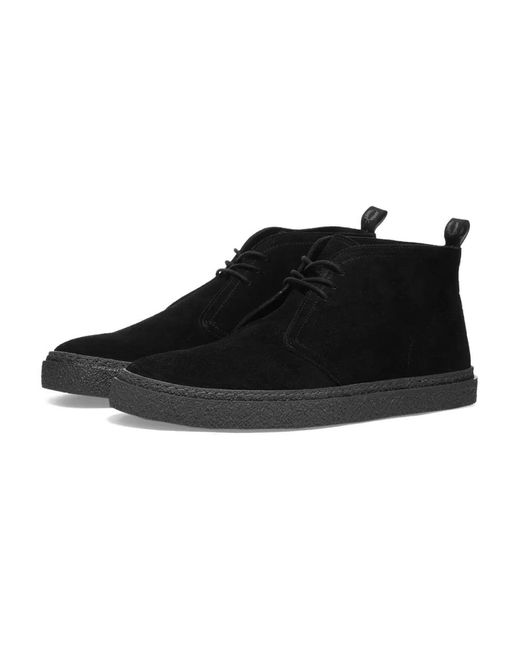 Fred Perry Black Lace-Up Boots for men