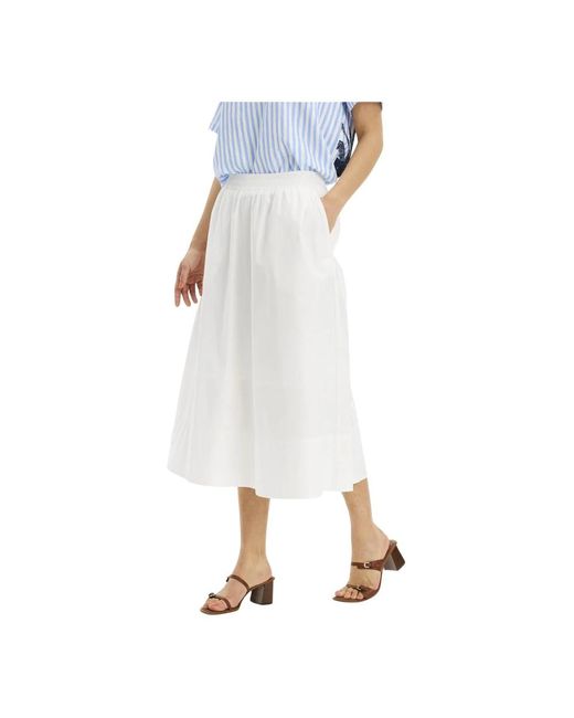 Midi Skirts iN FRONT de color White