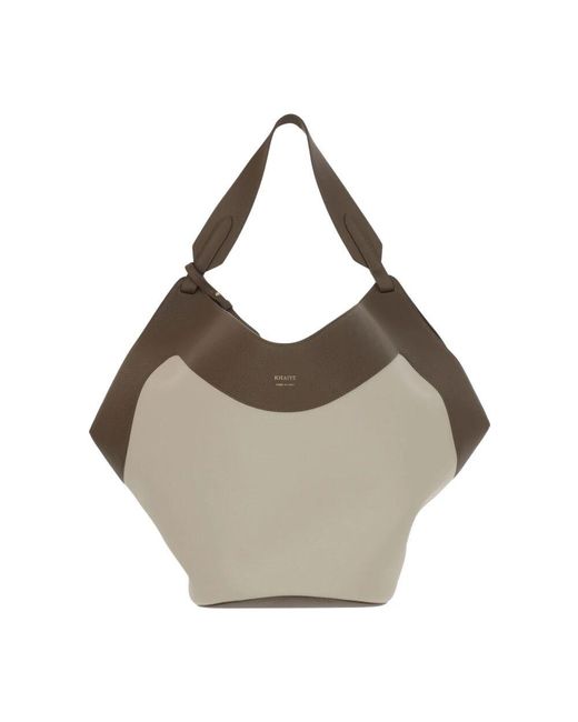 Khaite Gray Medium Lotus Tote