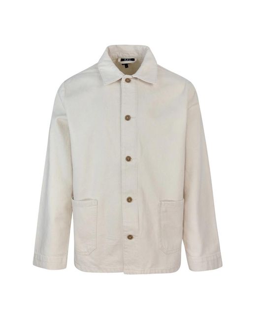 Light Jackets di A.P.C. in White da Uomo