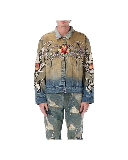 Who Decides War Blue Denim Jackets for men