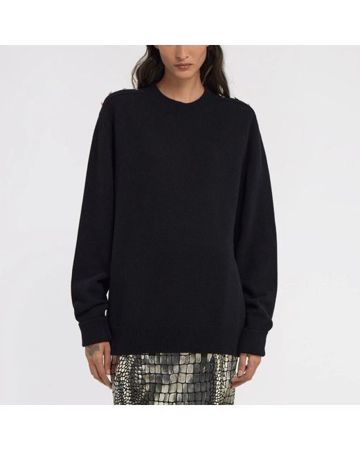 Roberto Cavalli Blue Round-Neck Knitwear