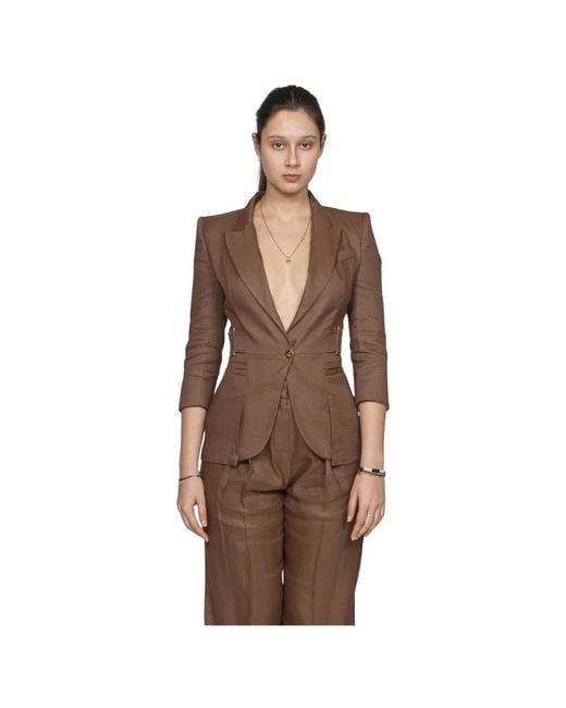 Elisabetta Franchi Brown Blazers